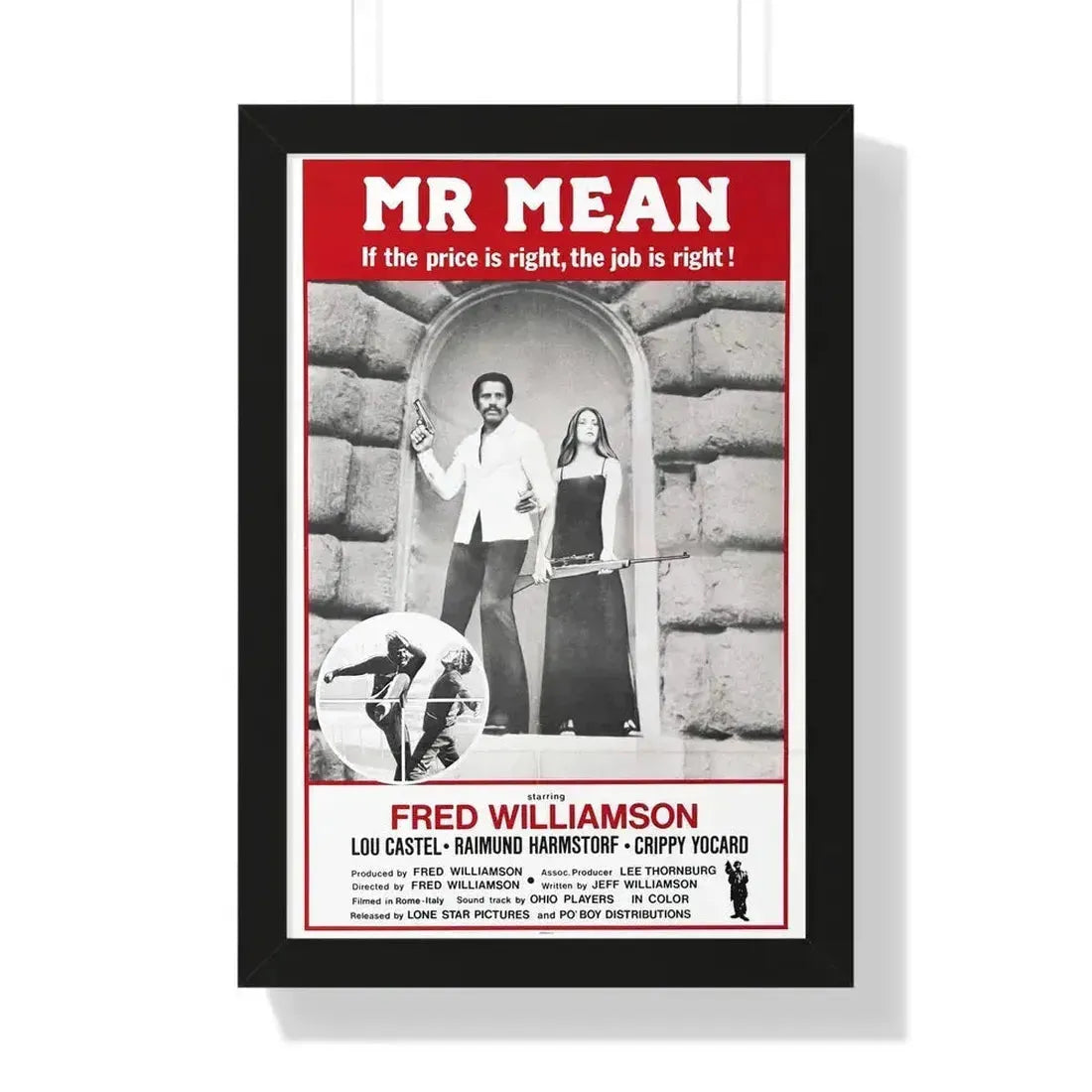MR MEAN 1977 - Framed Movie Poster 16″ x 24″ Black - The Sticker Space