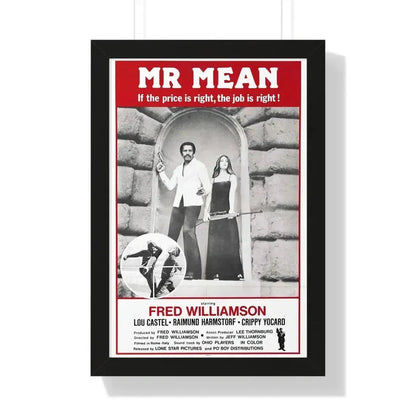 MR MEAN 1977 - Framed Movie Poster 16″ x 24″ Black - The Sticker Space