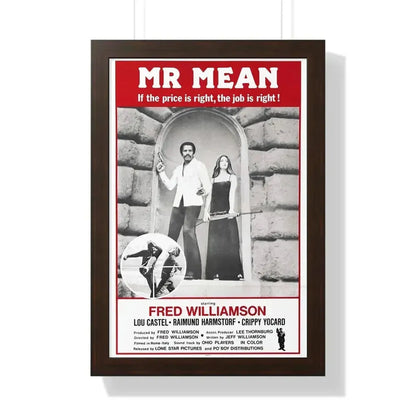 MR MEAN 1977 - Framed Movie Poster 16″ x 24″ Walnut - The Sticker Space