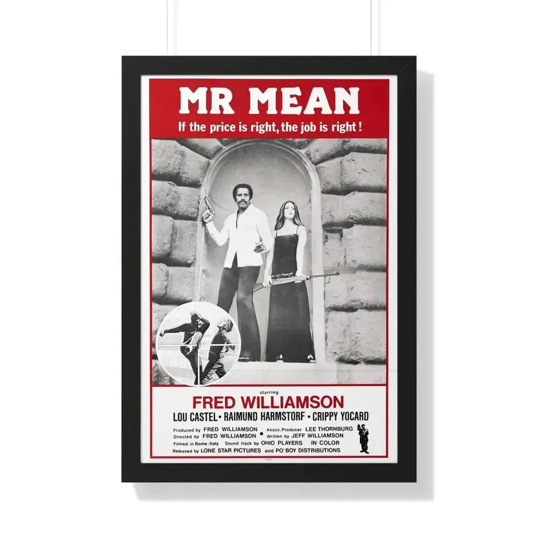 MR MEAN 1977 - Framed Movie Poster 20" x 30" Black - The Sticker Space