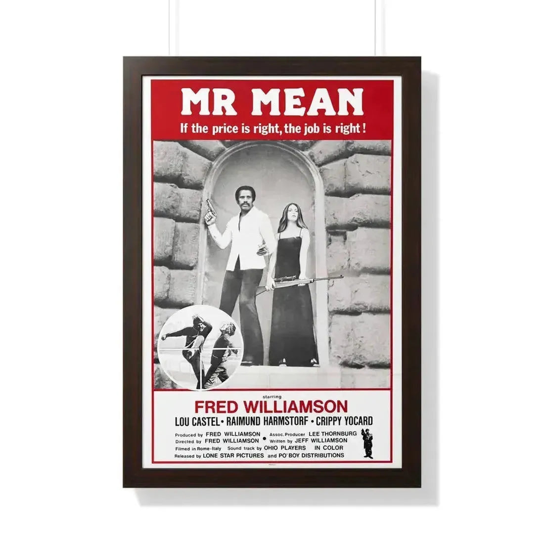 MR MEAN 1977 - Framed Movie Poster 20" x 30" Walnut - The Sticker Space