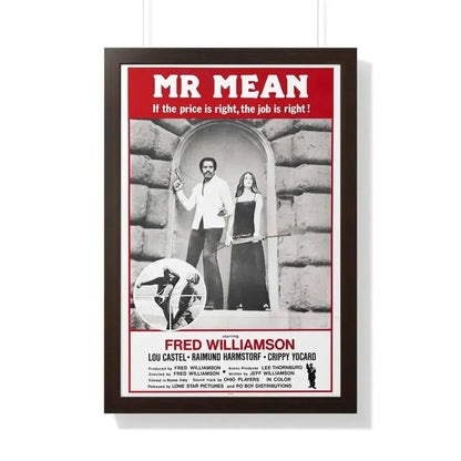 MR MEAN 1977 - Framed Movie Poster 20" x 30" Walnut - The Sticker Space
