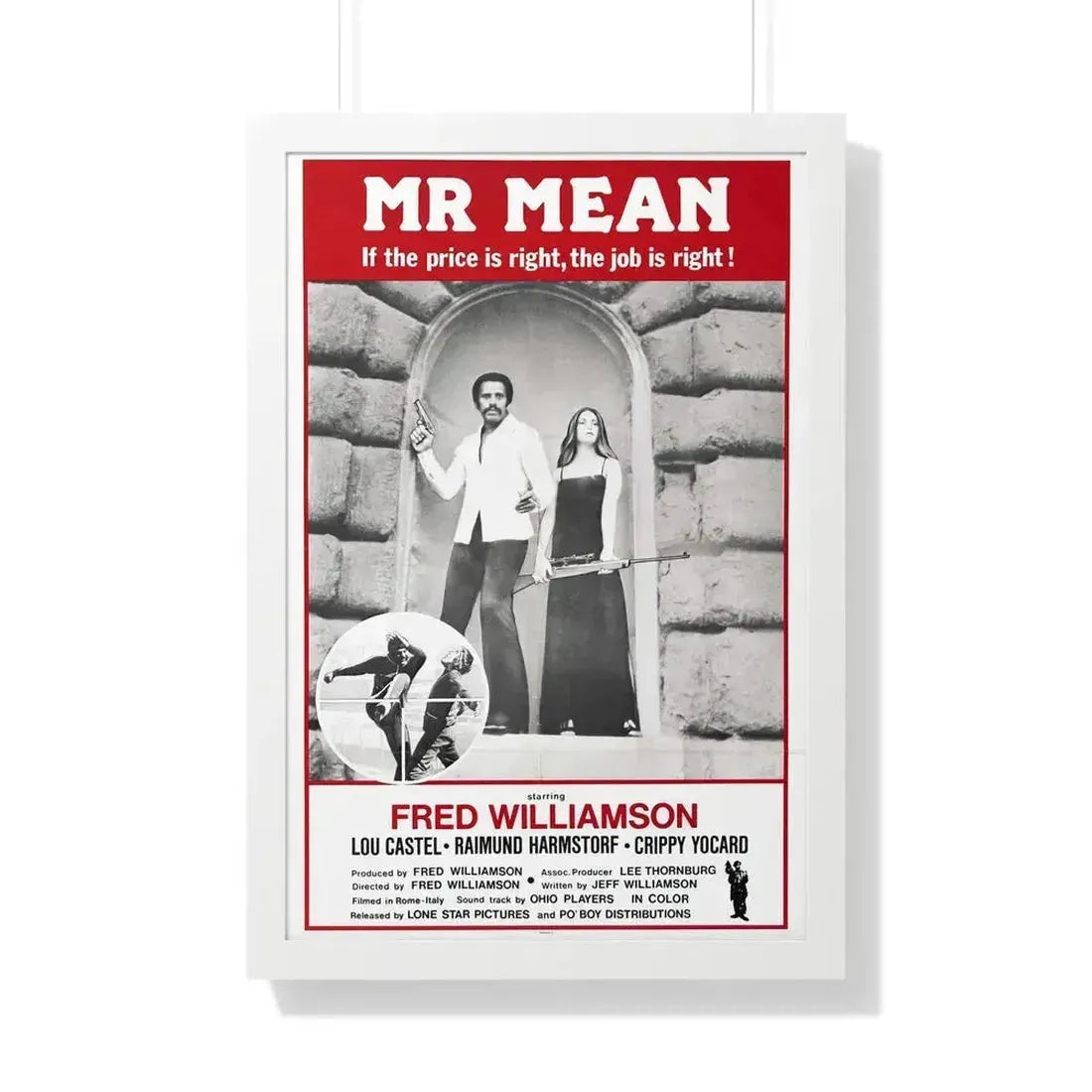 MR MEAN 1977 - Framed Movie Poster 20" x 30" White - The Sticker Space