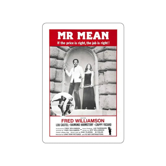 MR MEAN 1977 Movie Poster STICKER Vinyl Die-Cut Decal 2 Inch - The Sticker Space