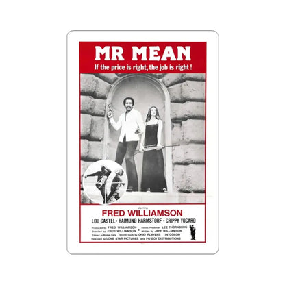 MR MEAN 1977 Movie Poster - STICKER Vinyl Kiss-Cut Decal 2 Inch White - The Sticker Space