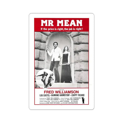 MR MEAN 1977 Movie Poster - STICKER Vinyl Kiss-Cut Decal 3 Inch White - The Sticker Space