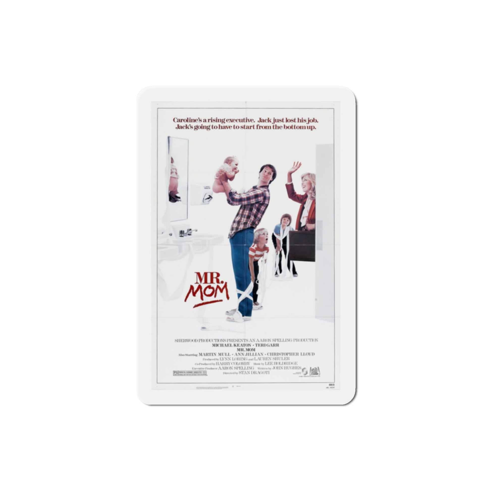 Mr Mom 1983 Movie Poster Die-Cut Magnet-The Sticker Space