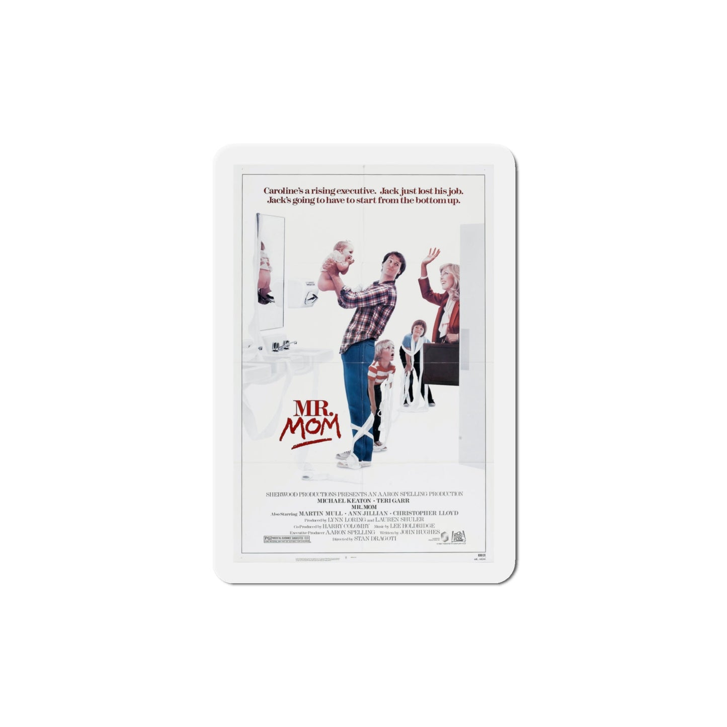 Mr Mom 1983 Movie Poster Die-Cut Magnet-The Sticker Space