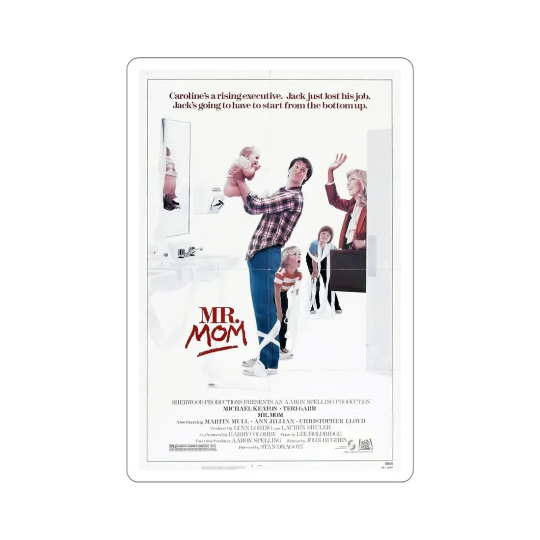 Mr Mom 1983 Movie Poster STICKER Vinyl Die-Cut Decal 5 Inch - The Sticker Space