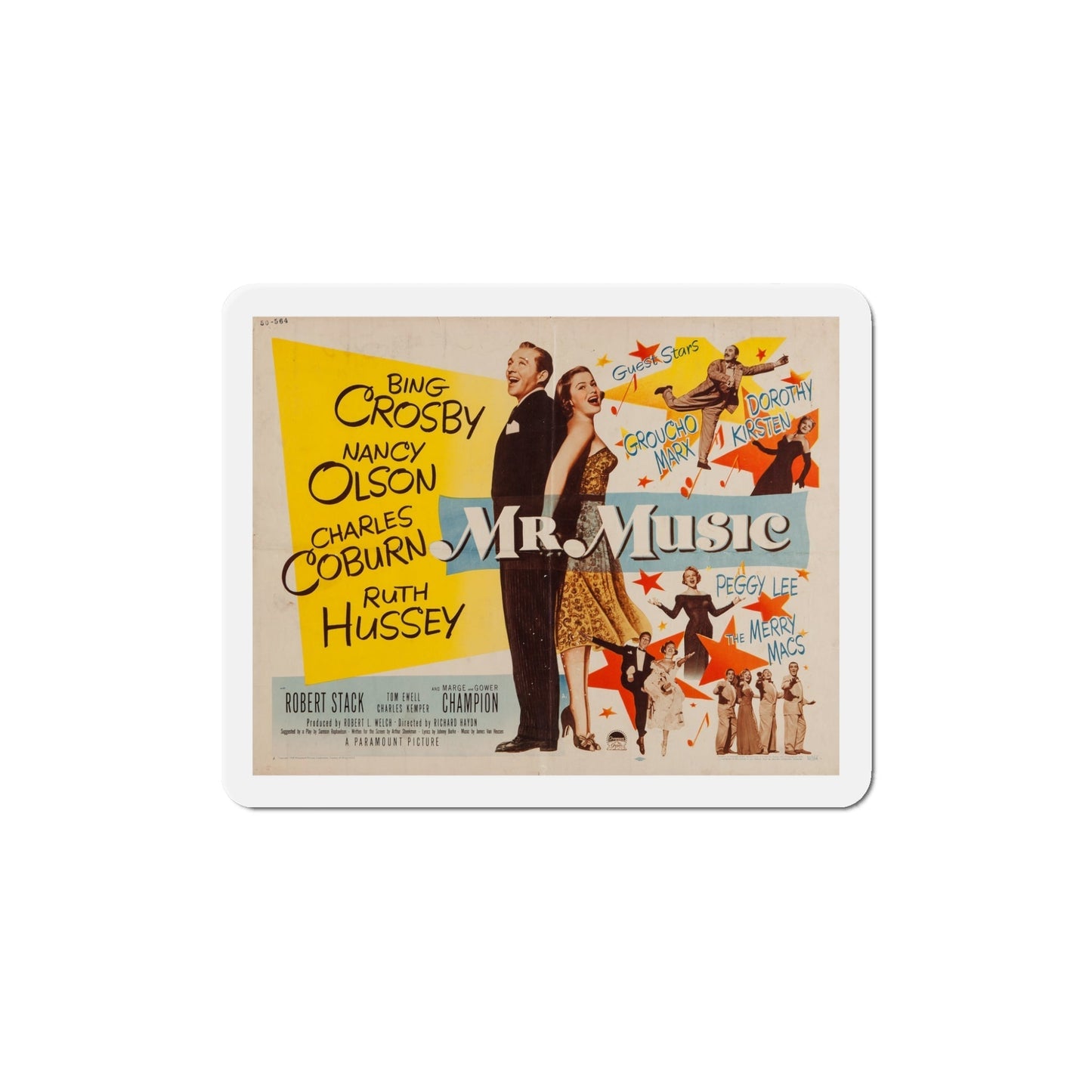 Mr Music 1950 Movie Poster Die-Cut Magnet-5 Inch-The Sticker Space