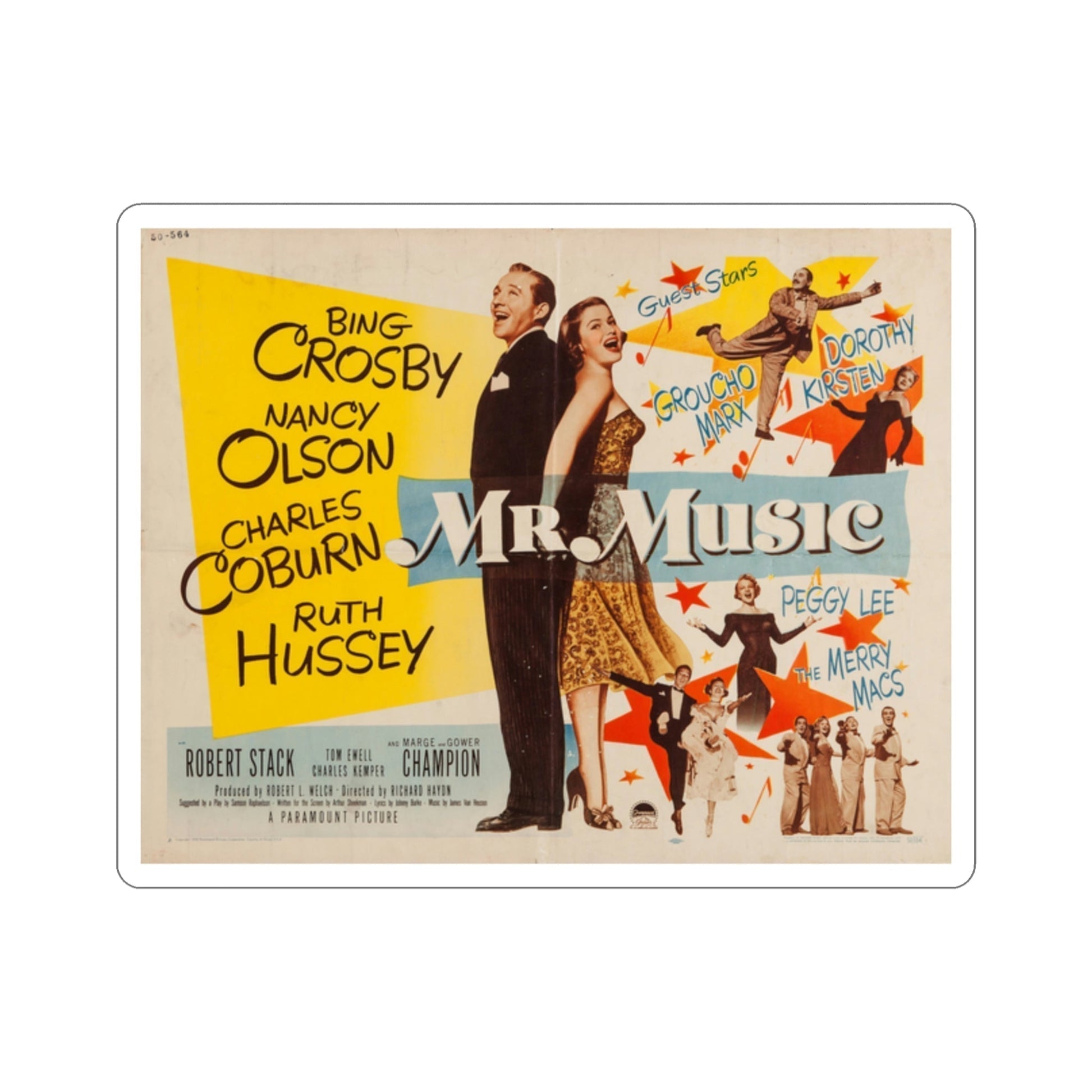 Mr Music 1950 Movie Poster STICKER Vinyl Die-Cut Decal-2 Inch-The Sticker Space