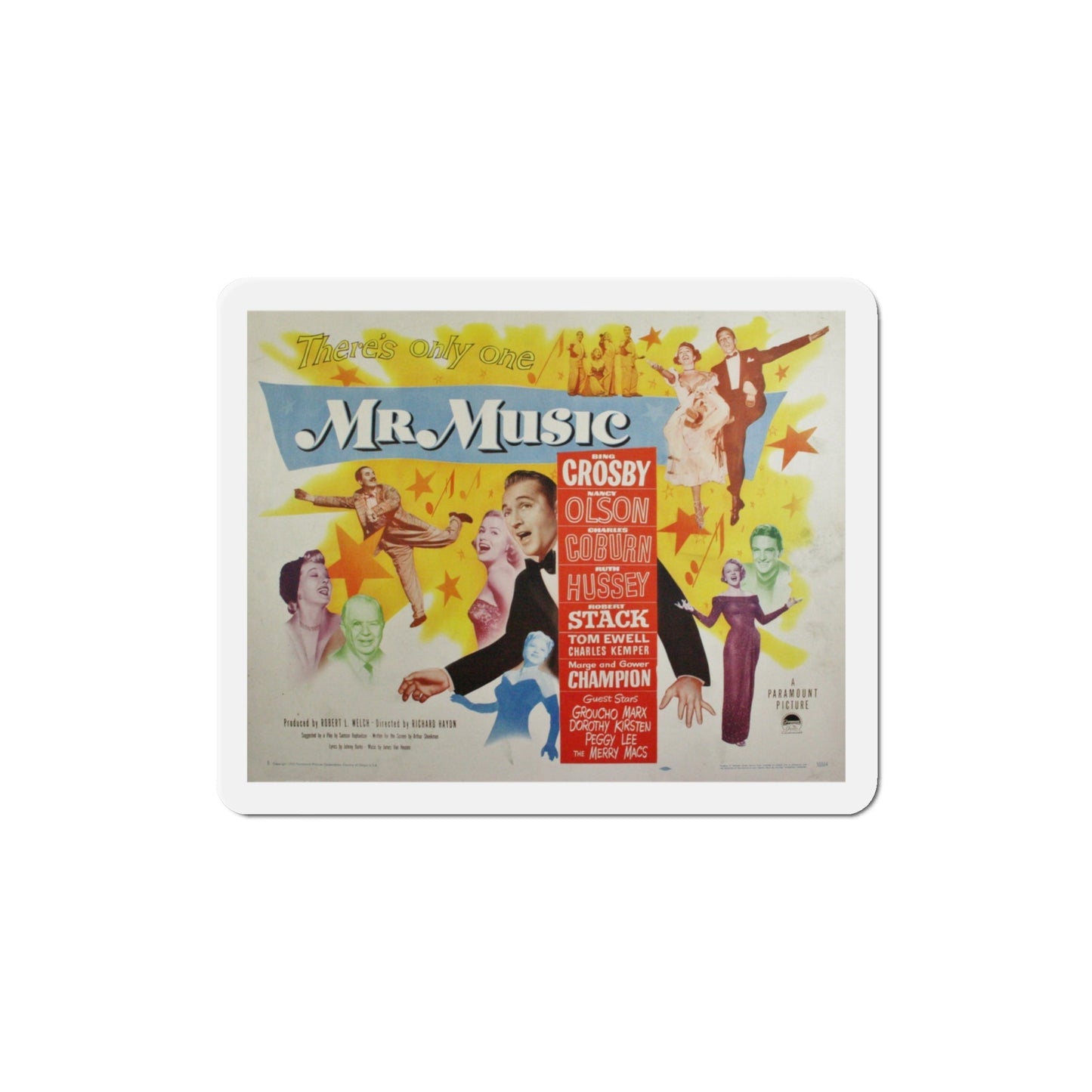 Mr Music 1950 v2 Movie Poster Die-Cut Magnet-4 Inch-The Sticker Space