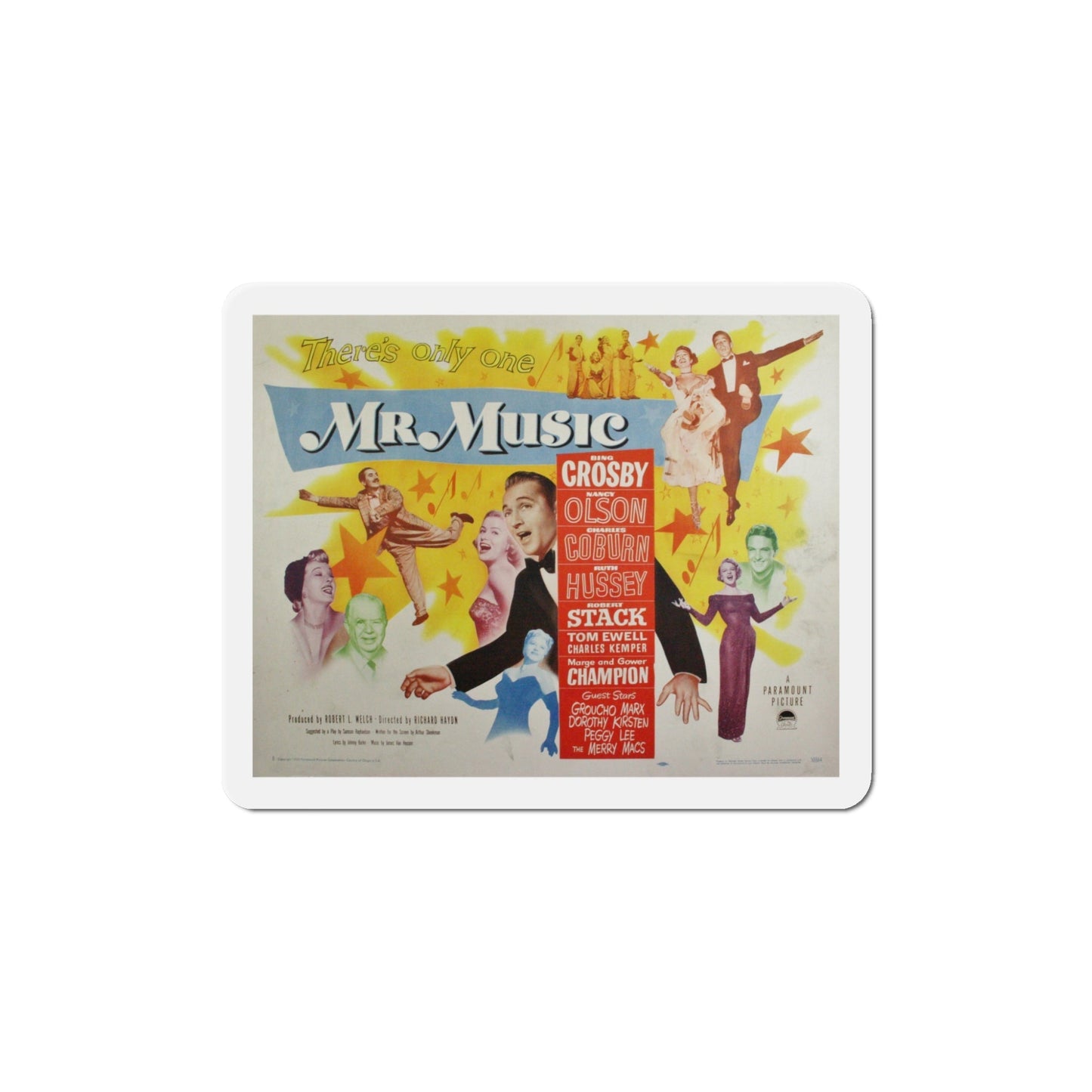 Mr Music 1950 v2 Movie Poster Die-Cut Magnet-5 Inch-The Sticker Space