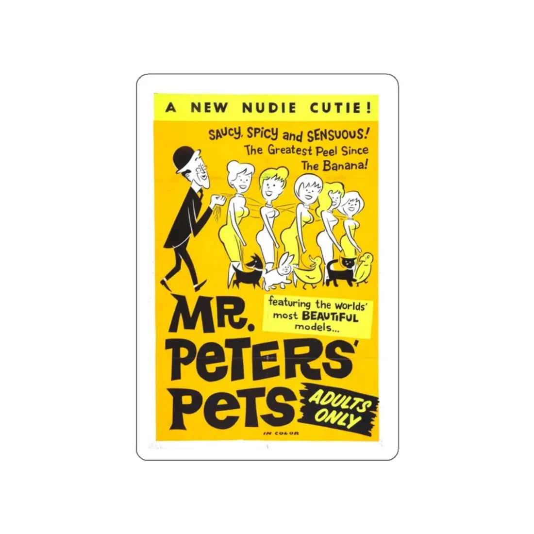 MR PETER'S PETS 1962 Movie Poster STICKER Vinyl Die-Cut Decal - The Sticker Space