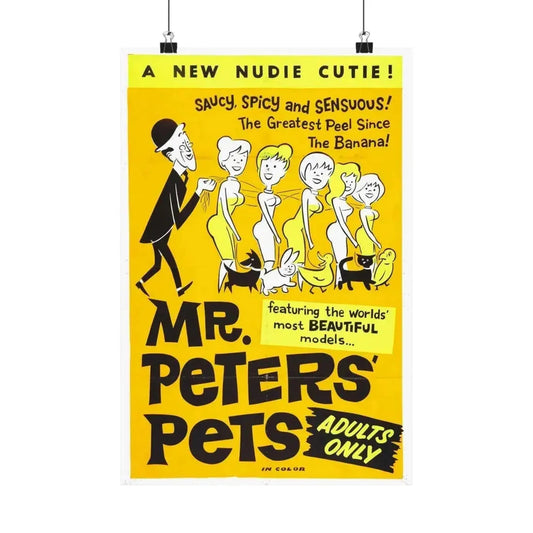 MR PETER'S PETS 1962 - Paper Movie Poster 12″ x 18″ Matte - The Sticker Space