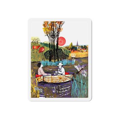 Mr Pringle And The Red, Red Rose by Pat Watson, Homes & Gardens, 1965 (Magazine Illustration) Refrigerator Magnet-6 × 6"-The Sticker Space