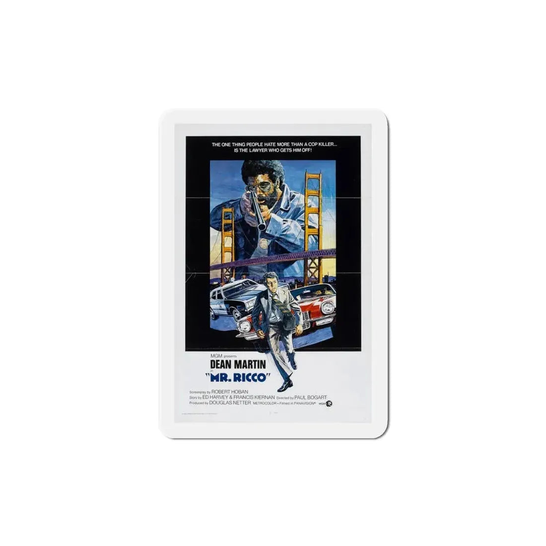 Mr Ricco 1975 Movie Poster Refrigerator Magnet 4 Inch - The Sticker Space