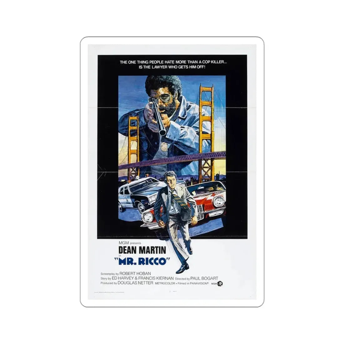 Mr Ricco 1975 Movie Poster STICKER Vinyl Die-Cut Decal 4 Inch - The Sticker Space