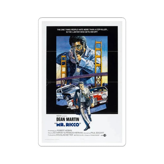 Mr Ricco 1975 Movie Poster - STICKER Vinyl Kiss-Cut Decal 2 Inch White - The Sticker Space