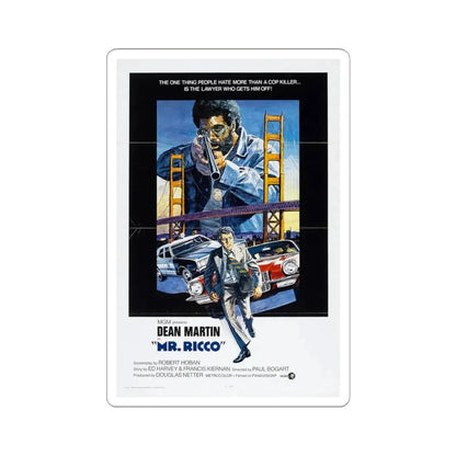 Mr Ricco 1975 Movie Poster - STICKER Vinyl Kiss-Cut Decal 4 Inch White - The Sticker Space