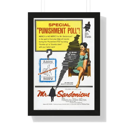MR. SARDONICUS 1961 - Framed Movie Poster 16″ x 24″ Black - The Sticker Space