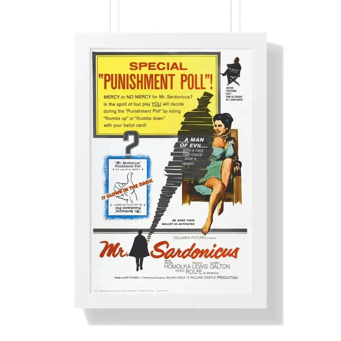 MR. SARDONICUS 1961 - Framed Movie Poster 16″ x 24″ White - The Sticker Space