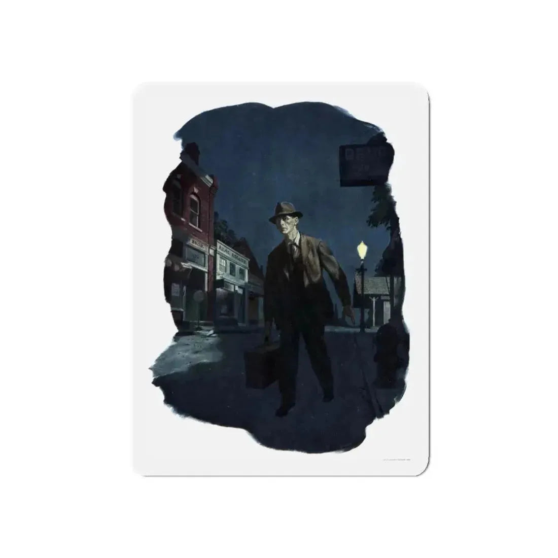 Mr. Stringer Passes Through, Woman's Day, September 1947 (Magazine Illustration) Refrigerator Magnet 5 Inch - The Sticker Space