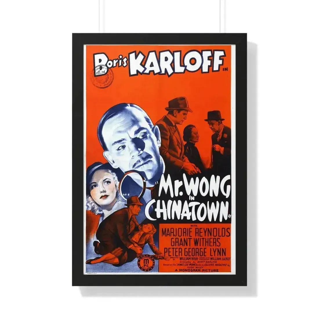 MR WONG IN CHINATOWN 1939 - Framed Movie Poster 20" x 30" Black - The Sticker Space