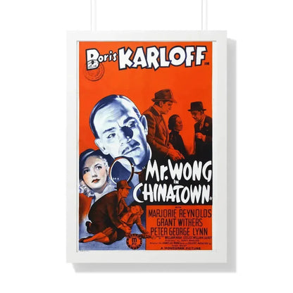 MR WONG IN CHINATOWN 1939 - Framed Movie Poster 20" x 30" White - The Sticker Space