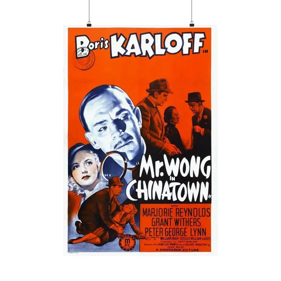 MR WONG IN CHINATOWN 1939 - Paper Movie Poster 24″ x 36″ Matte - The Sticker Space