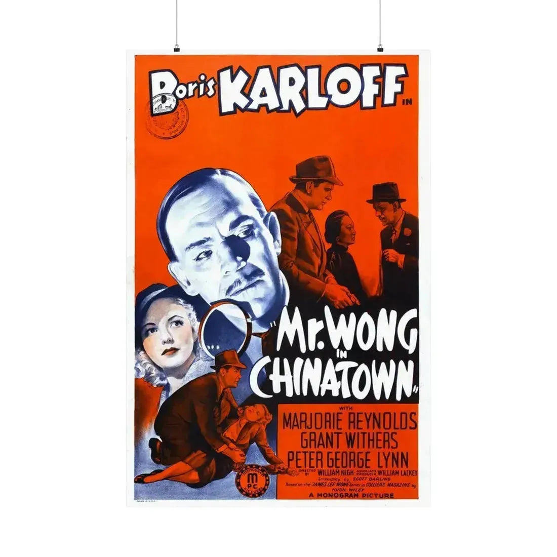 MR WONG IN CHINATOWN 1939 - Paper Movie Poster 36" x 54" Matte - The Sticker Space
