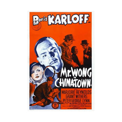MR WONG IN CHINATOWN 1939 - Paper Movie Poster - The Sticker Space