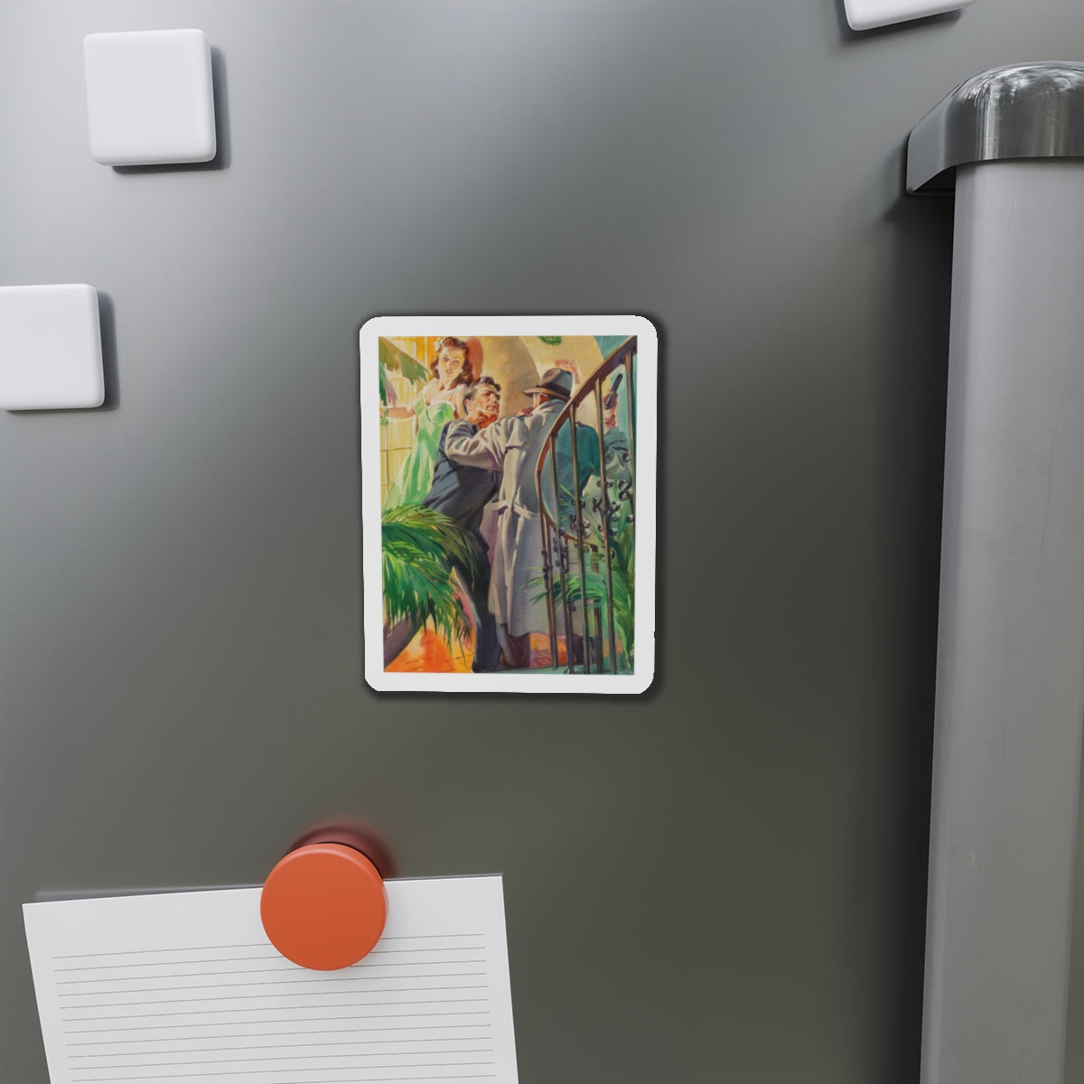 Mr. Angel Comes (Magazine Illustration) Refrigerator Magnet-The Sticker Space