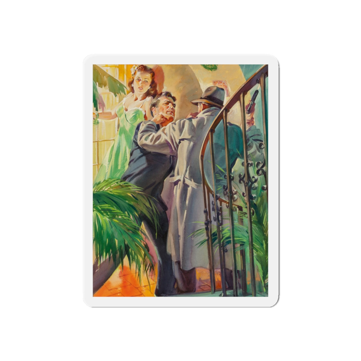 Mr. Angel Comes (Magazine Illustration) Refrigerator Magnet-6 × 6"-The Sticker Space