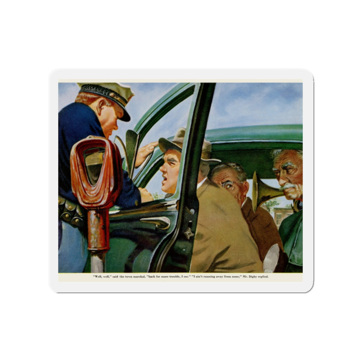 Mr. Digby's Swindle Sheet, 1954 (Magazine Illustration) Refrigerator Magnet-2" x 2"-The Sticker Space