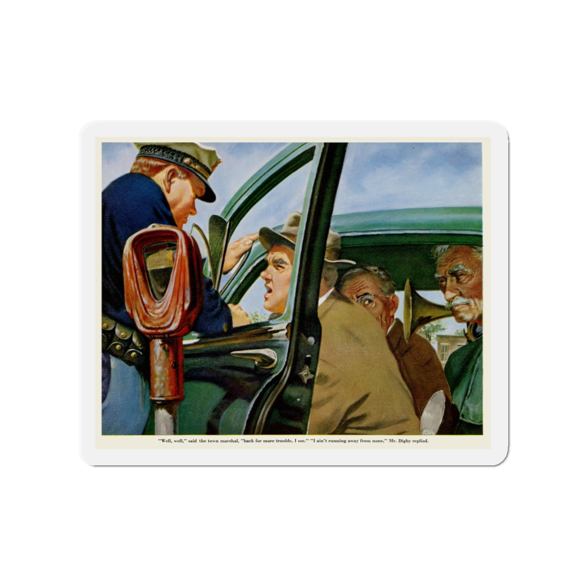 Mr. Digby's Swindle Sheet, 1954 (Magazine Illustration) Refrigerator Magnet-3" x 3"-The Sticker Space