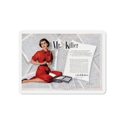 Mr. Killer, Today's Woman, January 1952 (Magazine Illustration) Refrigerator Magnet-5" x 5"-The Sticker Space