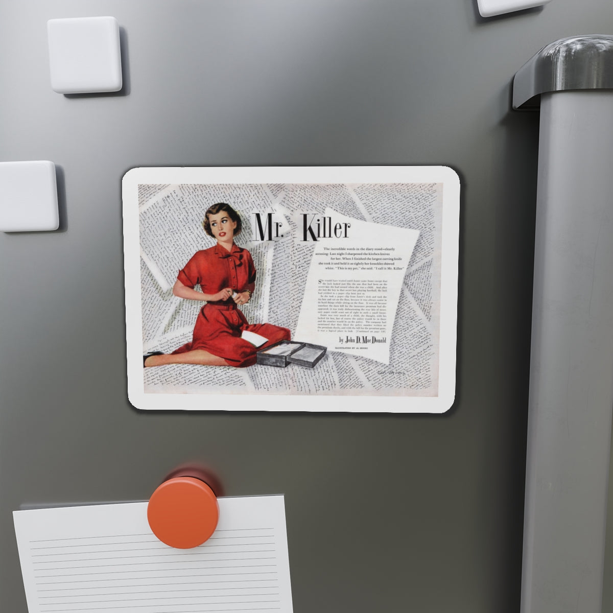 Mr. Killer, Today's Woman, January 1952 (Magazine Illustration) Refrigerator Magnet-The Sticker Space