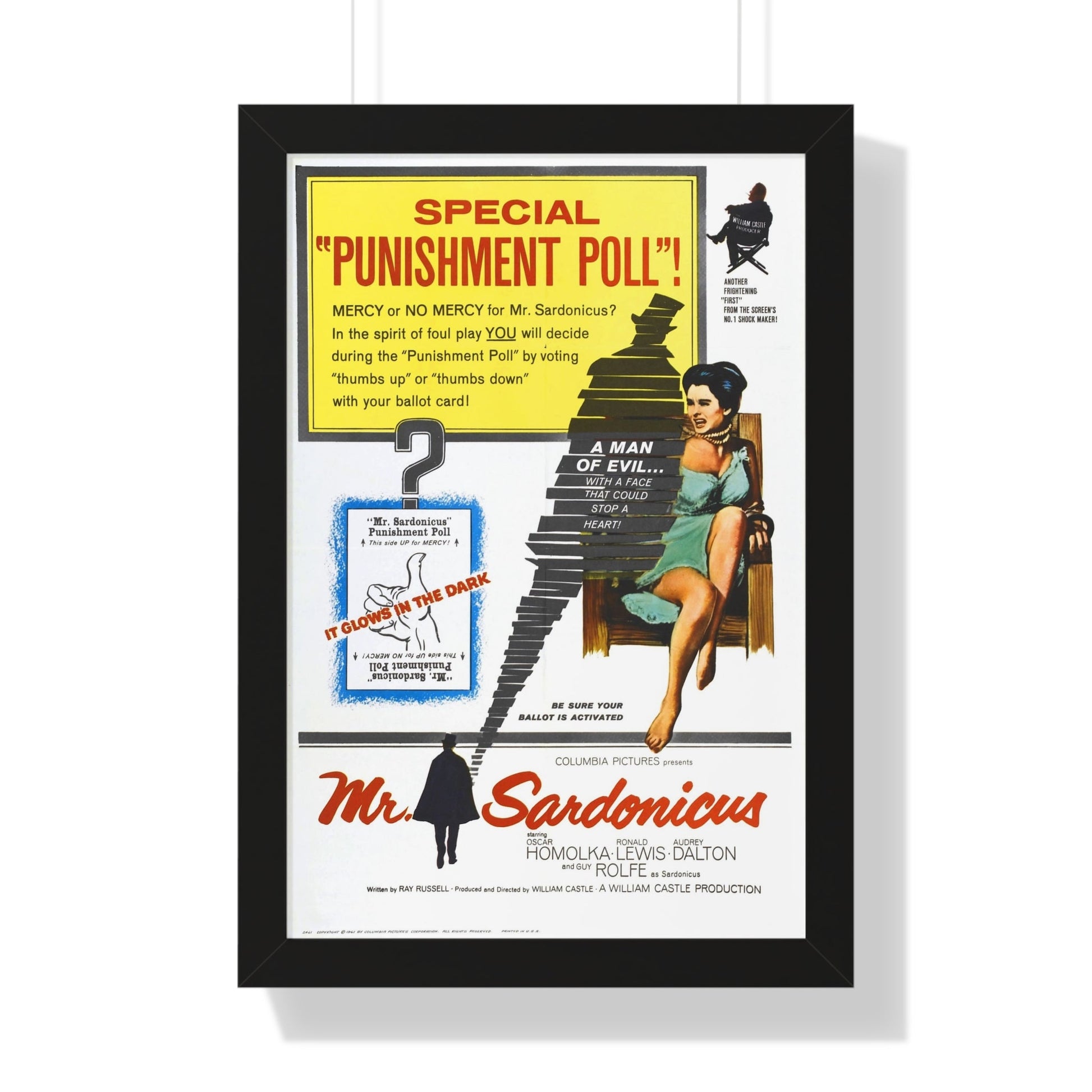 MR. SARDONICUS 1961 - Framed Movie Poster-16″ x 24″-The Sticker Space