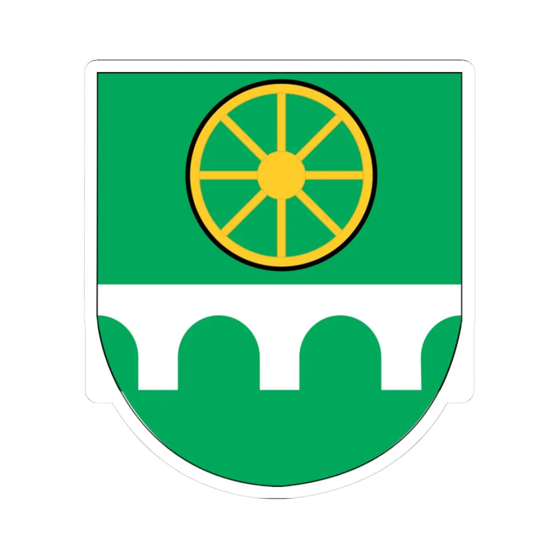 Märjamaa Parish Coat of Arms (Estonia) (Coat of Arms) STICKER Vinyl Kiss-Cut Decal 3 Inch White - The Sticker Space