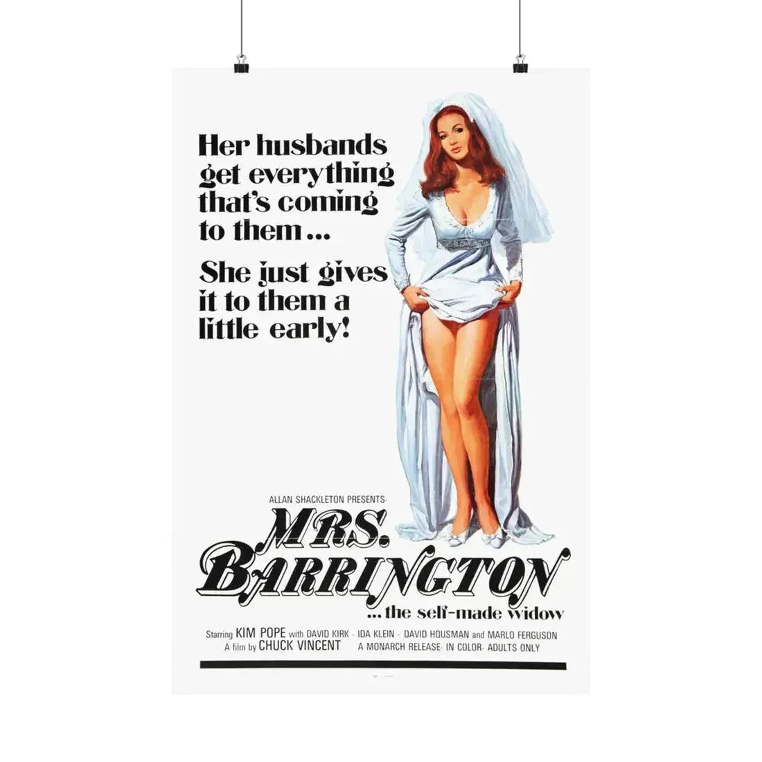 MRS. BARRINGTON 1974 - Paper Movie Poster 20″ x 30″ Matte - The Sticker Space