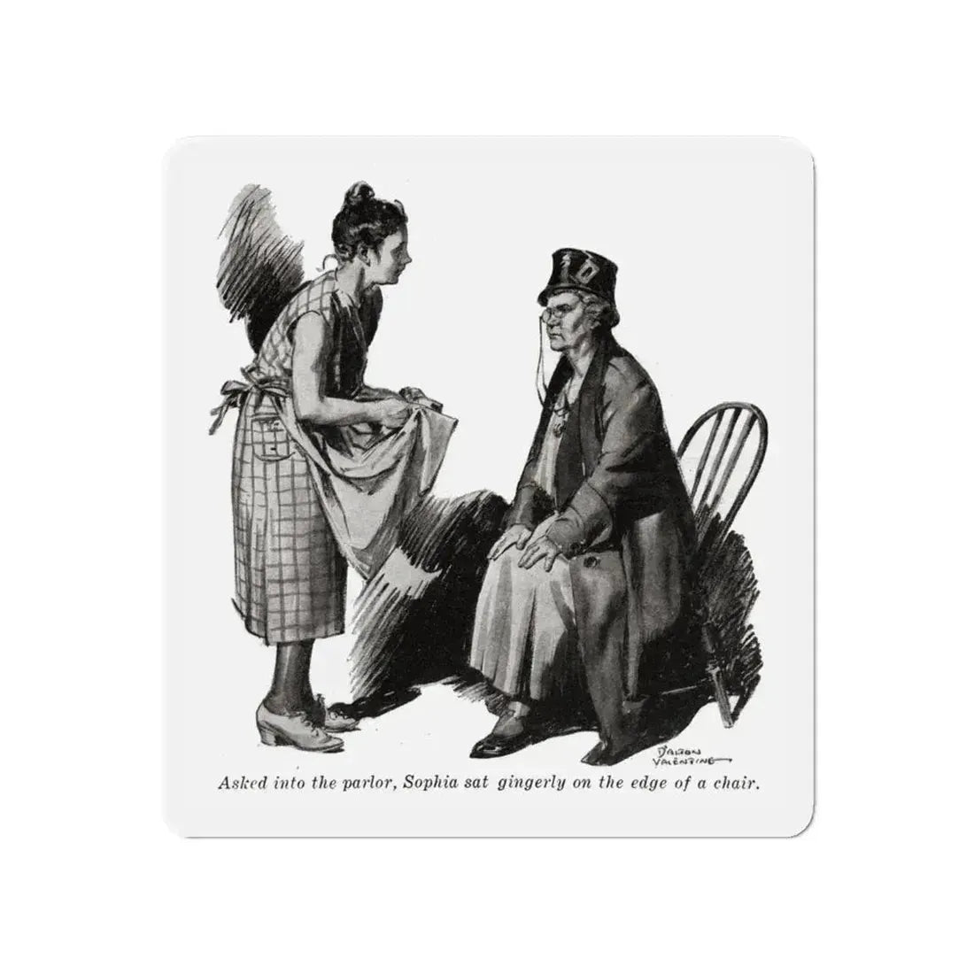 Mrs. Bartlett's Toby (3), Liberty magazine, October 15, 1932 (Magazine Illustration) Refrigerator Magnet 4 Inch - The Sticker Space