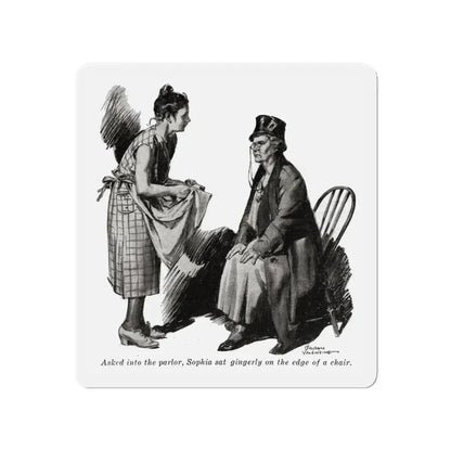 Mrs. Bartlett's Toby (3), Liberty magazine, October 15, 1932 (Magazine Illustration) Refrigerator Magnet 4 Inch - The Sticker Space