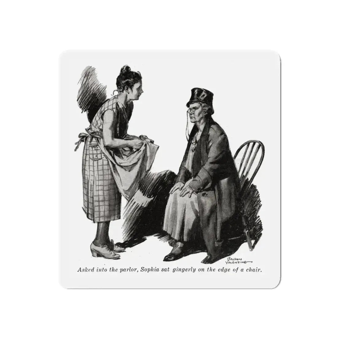 Mrs. Bartlett's Toby (3), Liberty magazine, October 15, 1932 (Magazine Illustration) Refrigerator Magnet 5 Inch - The Sticker Space