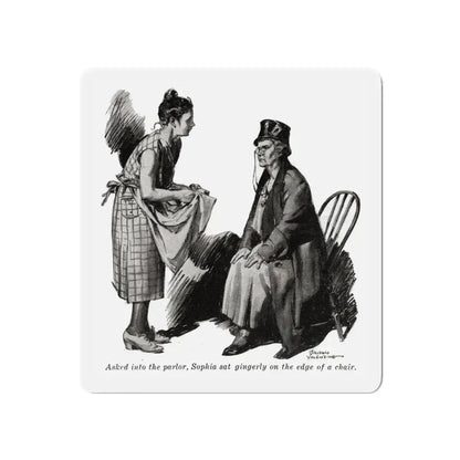 Mrs. Bartlett's Toby (3), Liberty magazine, October 15, 1932 (Magazine Illustration) Refrigerator Magnet 5 Inch - The Sticker Space