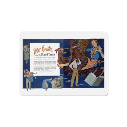 Mrs. Baxter, Today's Woman, November 1949 (Magazine Illustration) Refrigerator Magnet - The Sticker Space