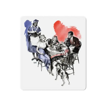 Mrs. Billman's Private Life, Liberty magazine, November 30, 1940 (Magazine Illustration) Refrigerator Magnet 6 Inch - The Sticker Space