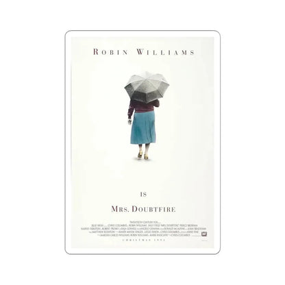 Mrs Doubtfire 1993 Movie Poster - STICKER Vinyl Kiss-Cut Decal 6 Inch White - The Sticker Space
