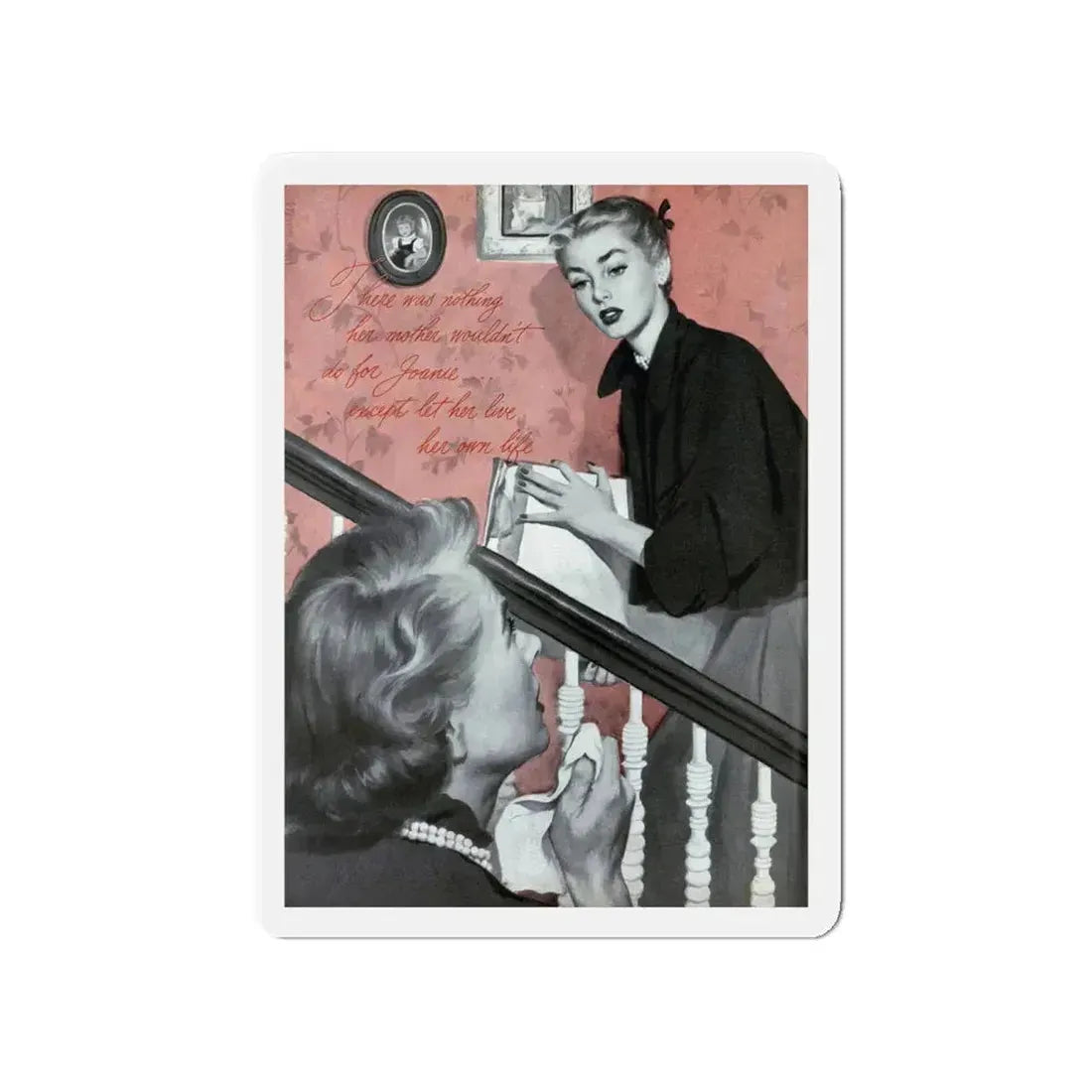 Mrs. Fremont's Daughter, Ladies' Home Journal, October 1951 (Magazine Illustration) Refrigerator Magnet 4 Inch - The Sticker Space