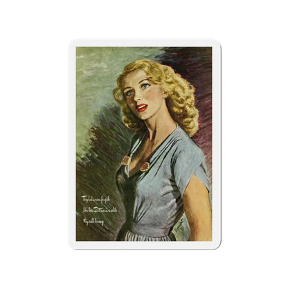 Mrs. Hoyle and the Hotel Royalston, Good Housekeeping, January 1945 (Magazine Illustration) Refrigerator Magnet - The Sticker Space